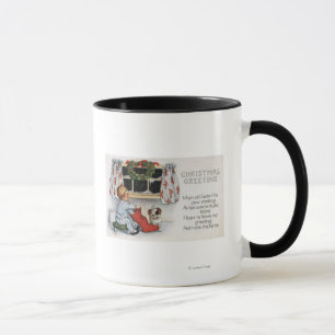 Taza Navidad GreetingBoy que cava en la media
