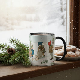 Taza Navidad Invernal Vintage