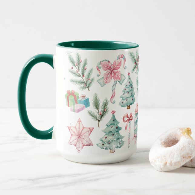 Taza Navidad Pastel (Con donut)