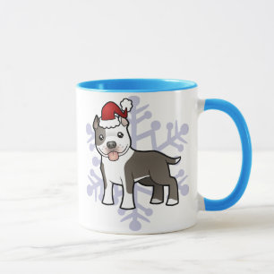 Taza Navidad Pitbull/Staffordshire Terrier americano