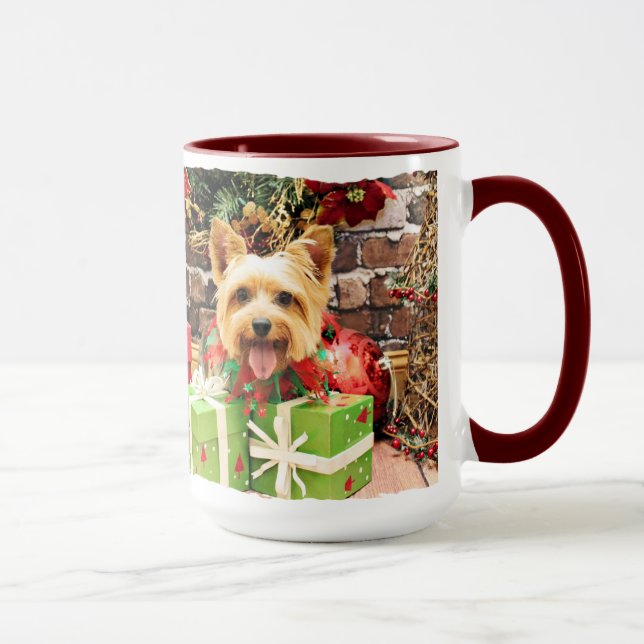 Taza Navidad - Terrier sedoso - Haley (Derecha)