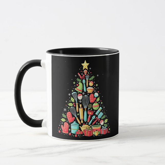Taza Navidad Tree Baking Chef Cook Xmas (Izquierda)