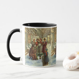 Taza Navidad vintage, música victoriana en vivo