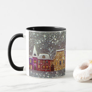 Taza Navidad Vintage, Santa Claus Trineo Abierto de un 