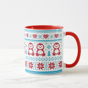 Taza Navidad y modelo hecho punto invierno