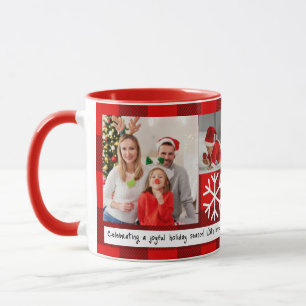Taza Navidades 7 fotos cuadrícula mejor abuela Red plai