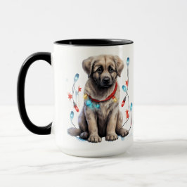 TAZA NAVIDADES ADORABLES ANATOLIAN SHEPHERD PUPPY