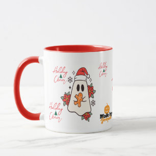 Taza Navidades amables Ghost Mug Pan de jengibre y P