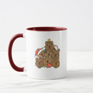 Taza Navidades animales divertidos del árbol de Navidad