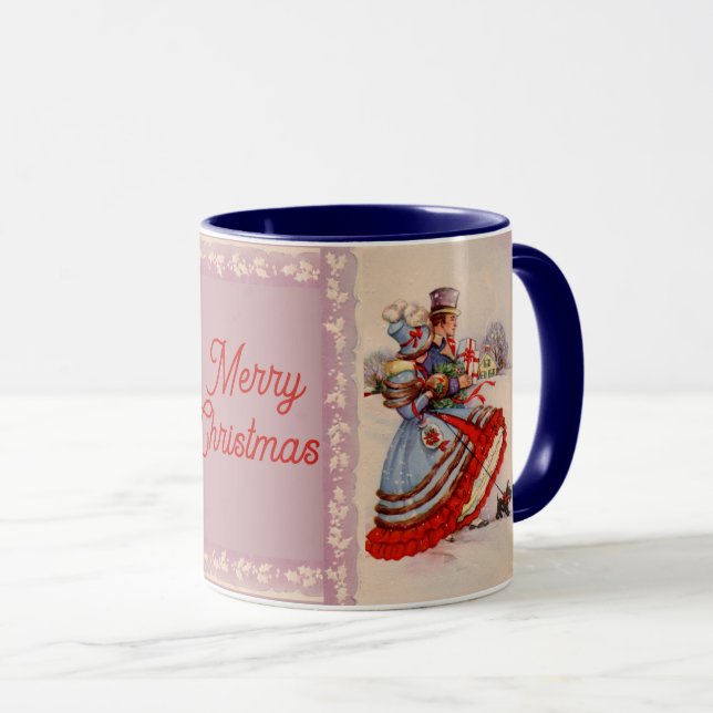 Taza Navidades anticuados comprando basura (Anverso derecho)