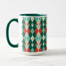Taza Navidades Argyle - Mug estilo retro