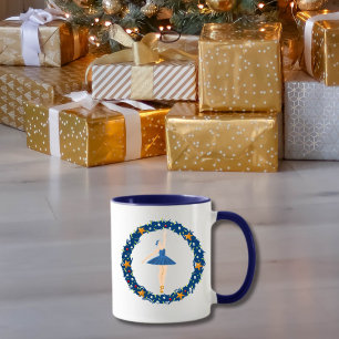 Taza Navidades azules Ballerina Mug   Vacaciones elegan