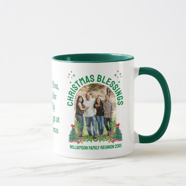 Taza NAVIDADES BENDICIONES FAMILIARES REUNIÓN Grupo de  (Derecha)