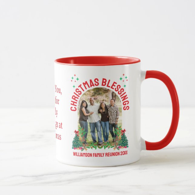 Taza NAVIDADES BENDICIONES FAMILIARES REUNIÓN Grupo de  (Derecha)