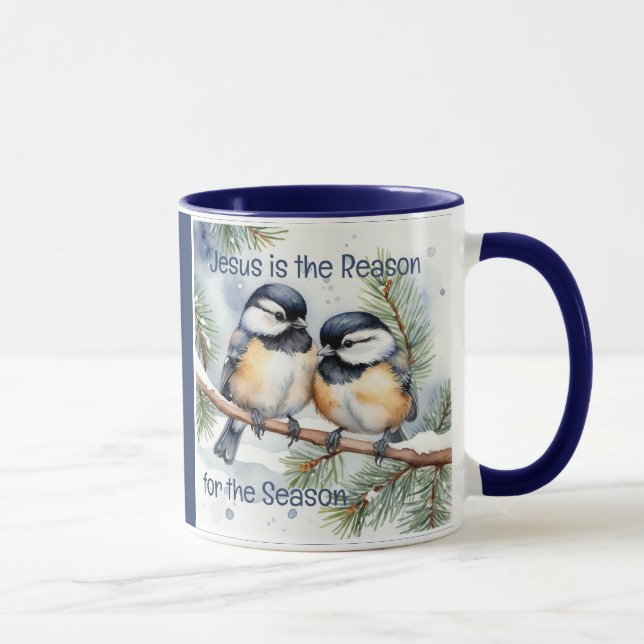 Taza Navidades Biblias citan pájaros de pollo (Derecha)