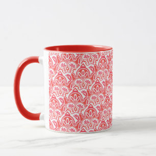Taza Navidades blanco y rojo boho Mug