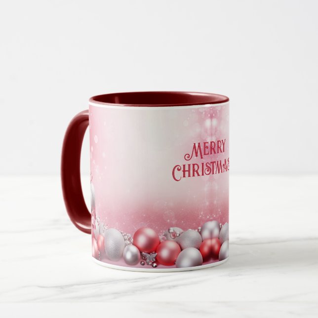 Taza Navidades blancos rosados destrozan la fiesta (Anverso izquierdo)