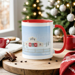 Taza Navidades blancos y nevados en invierno bloquean p