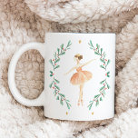 Taza Navidades botánicos lindos de la bailarina nutcrac<br><div class="desc">Baloncesto de acuarela de nueces,  lindo Navidades botánicos festividad diseño de tazas de regalo de vacaciones.</div>