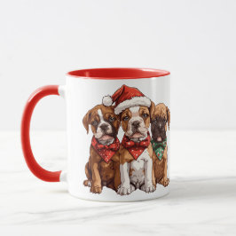 Taza Navidades Boxer Dogs