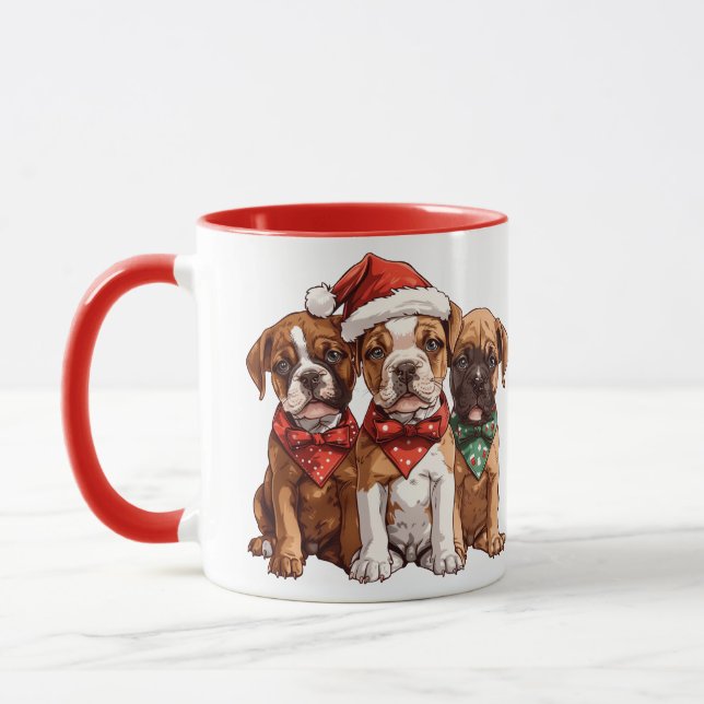 Taza Navidades Boxer Dogs (Izquierda)
