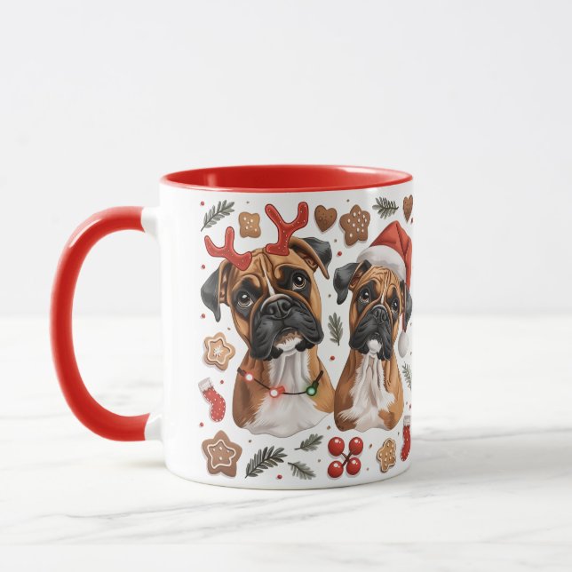 Taza Navidades Boxer Dogs (Izquierda)