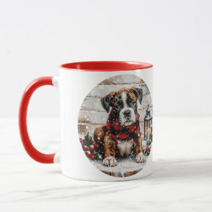 Taza Navidades Boxer Puppy