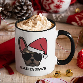 Taza Navidades Brown Tan Bulldog francés Mug