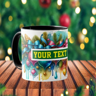 Taza Navidades Bulbs Ornaments Coffee Mug