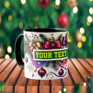 Taza Navidades Bulbs Ornaments Coffee Mug