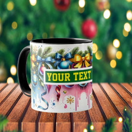 Taza Navidades Bulbs Ornaments Coffee Mug