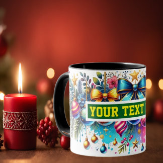 Taza Navidades Bulbs Ornaments Coffee Mug