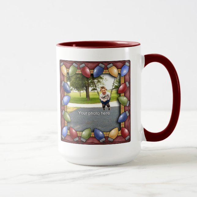 Taza Navidades Bulbs Photo Mug (Derecha)