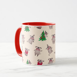 Taza Navidades burdos Pugs Mug