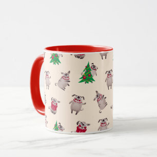 Taza Navidades burdos Pugs Mug