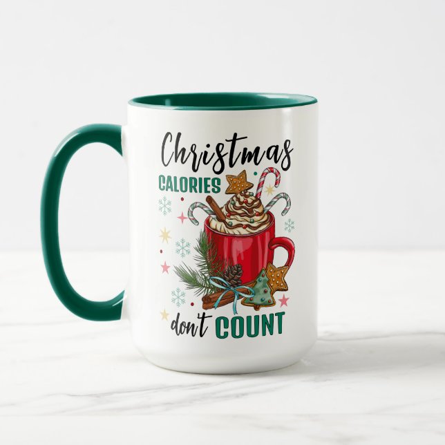 Taza Navidades calorías no cuentan café puro (Izquierda)