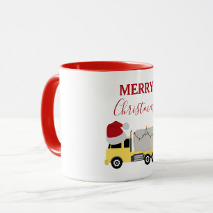 Taza Navidades Camiones de transporte de camiones ciste