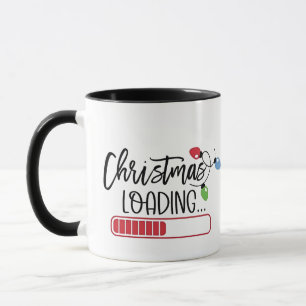 Taza Navidades cargando luces de navidad