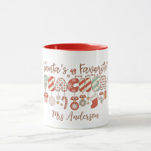 Taza Navidades catedráticos retro favoritos de Santa El