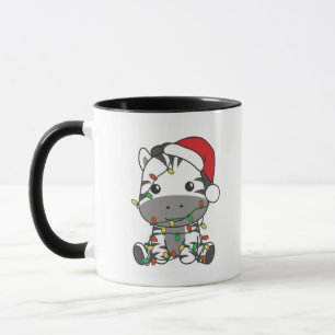 Taza Navidades cebra Animales de invierno Holiday Zebra
