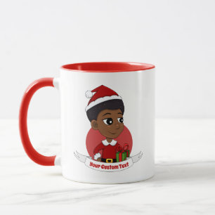 Taza Navidades chica con un personalizado africano