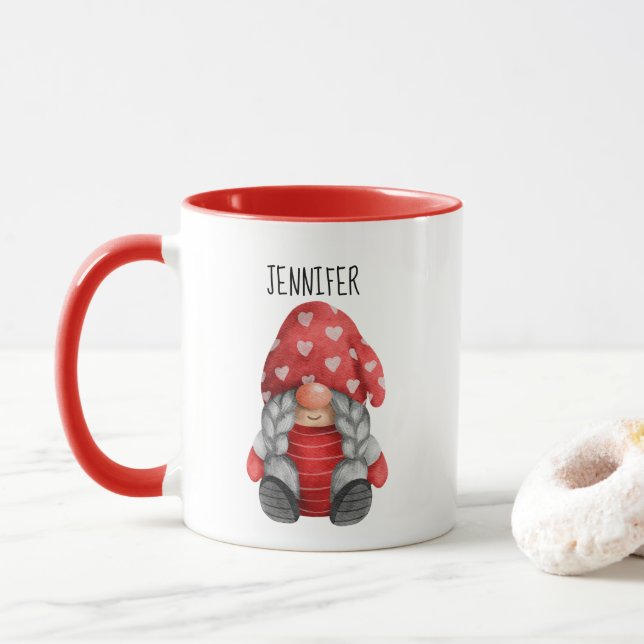 Taza Navidades Chica Gnome Mug (Con donut)