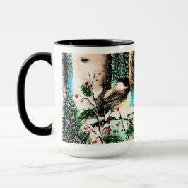 Taza Navidades Chickadee Chatter