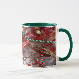 Taza Navidades Cinta de opciones Verde Rojo y Fiesta de