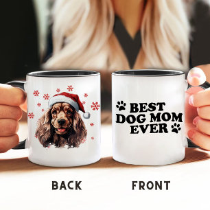 Taza Navidades Cocker Spaniel Dog Personalizado