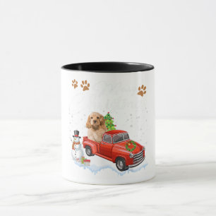 Taza Navidades Cocker Spaniel Perro Gracioso Camión de