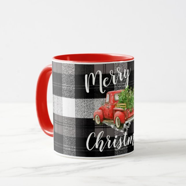 Taza Navidades Coffee Mug Red XMAS Camión (Anverso izquierdo)