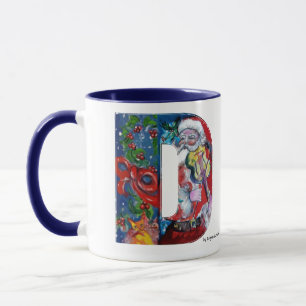TAZA NAVIDADES CON CARTA / SANTA CON MONOGRAMA VIOLÍN