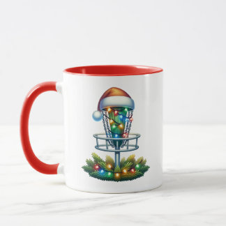 Taza Navidades con temas de golf en disco