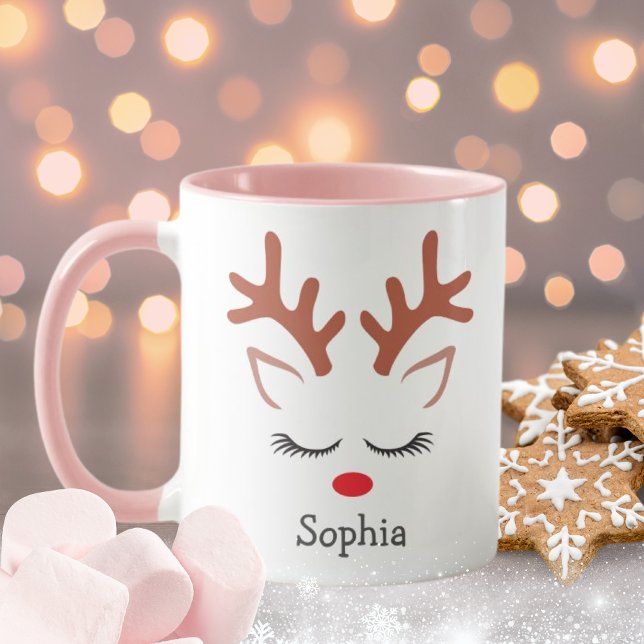 Taza Navidades cortos renos enfrentan marea navideña (Subido por el creador)
